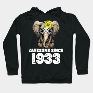 Awesome since 1933 87 Years Old Bday Gift 87th Birthday Hoodie